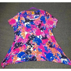 Ruby rd floral dress top 1x